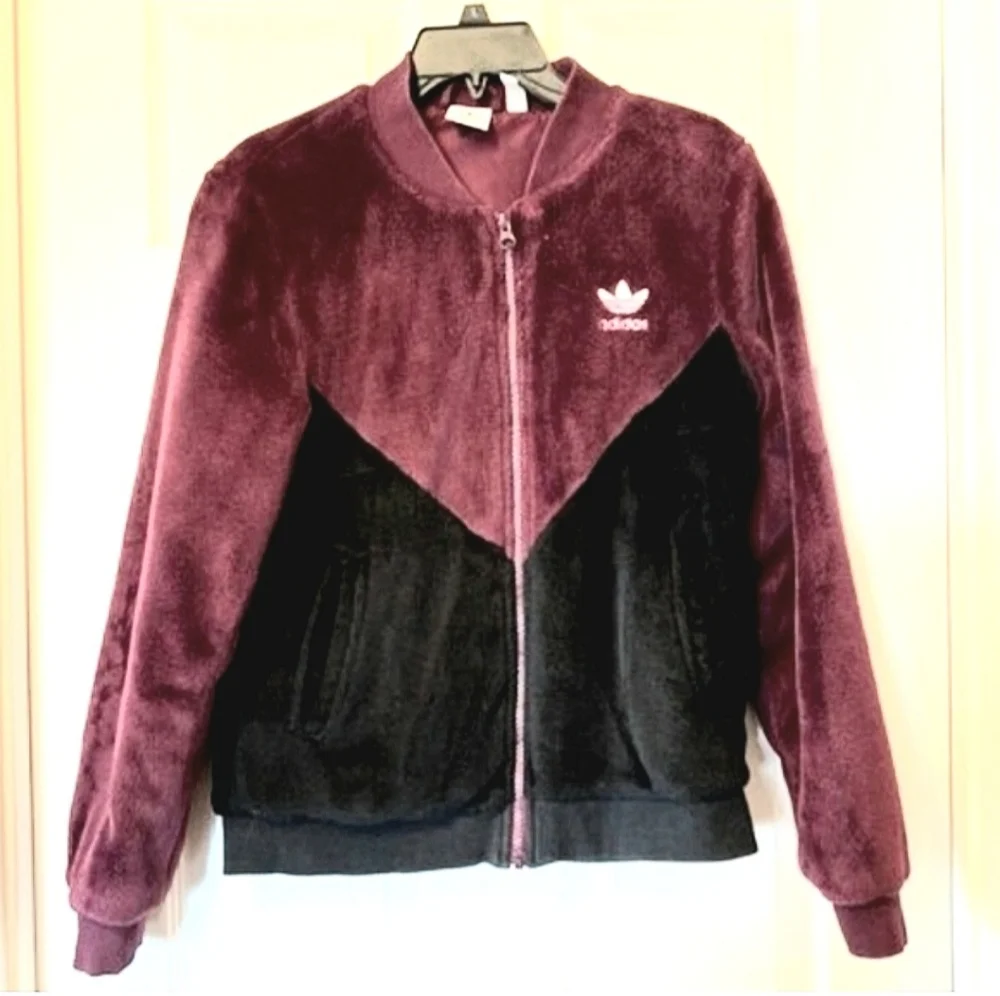 Adidas Faux Fur Bomber Jacket - Picture 2 of 8